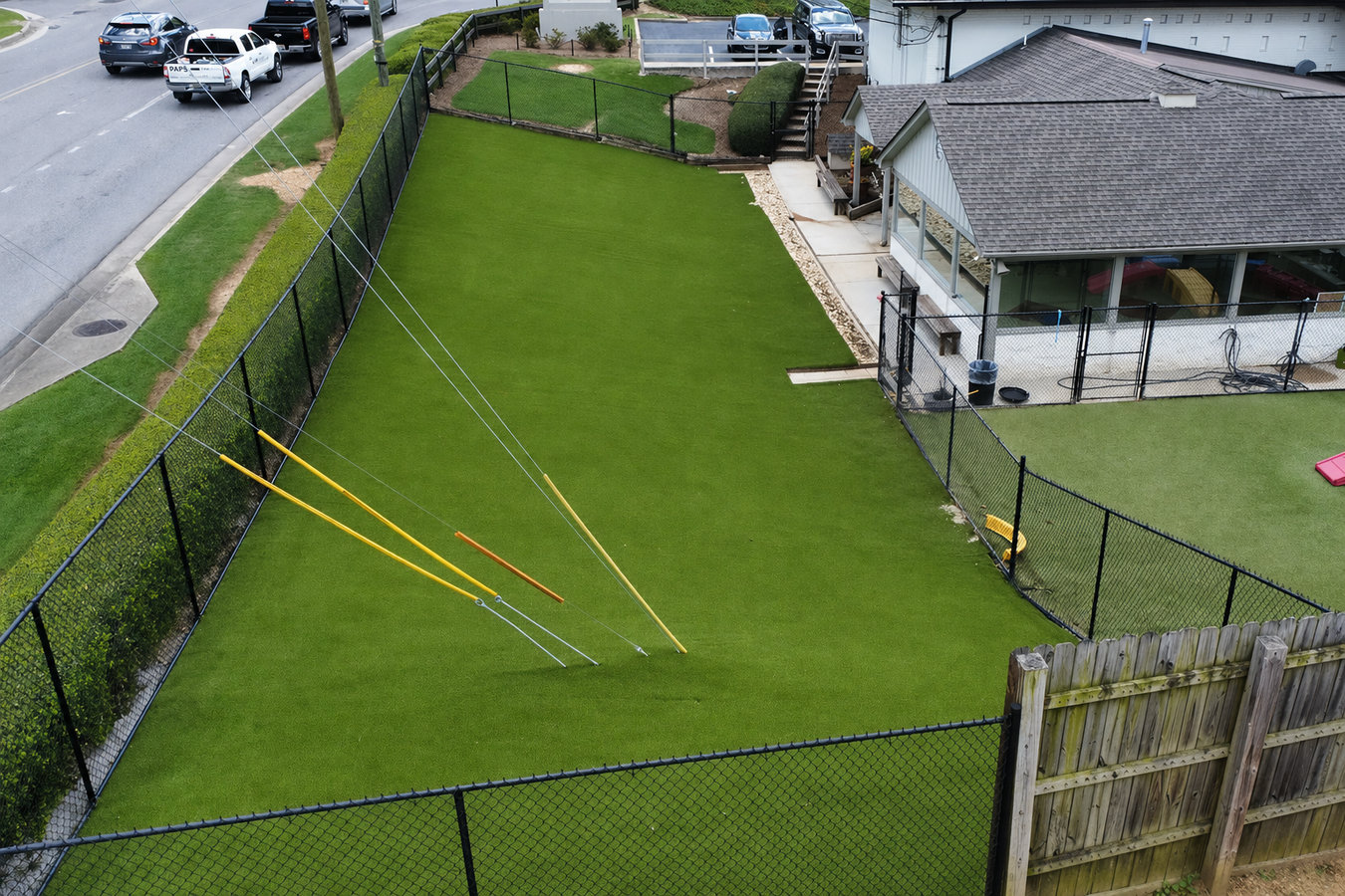 Commercial turf installation