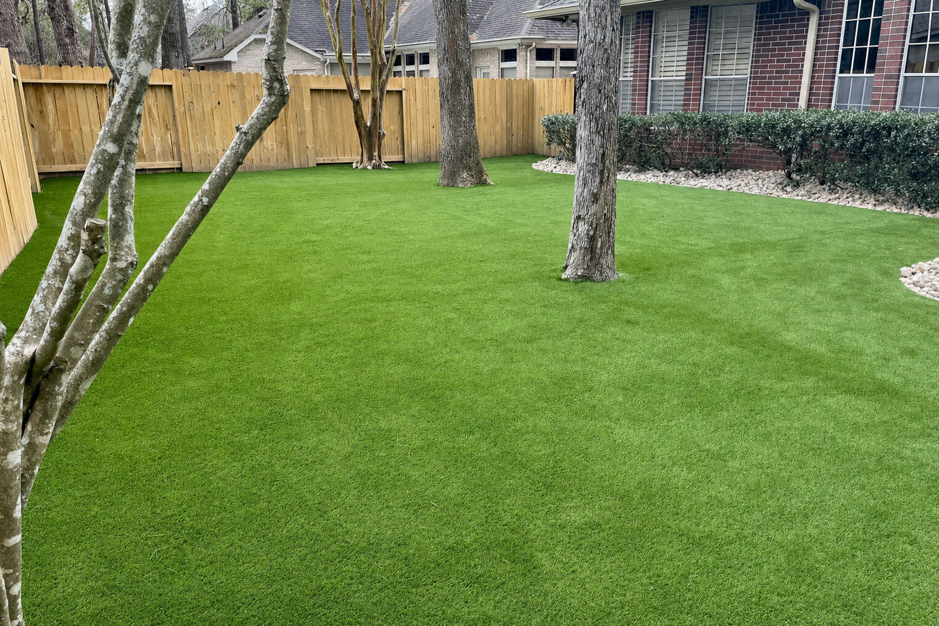 Residential turf installation